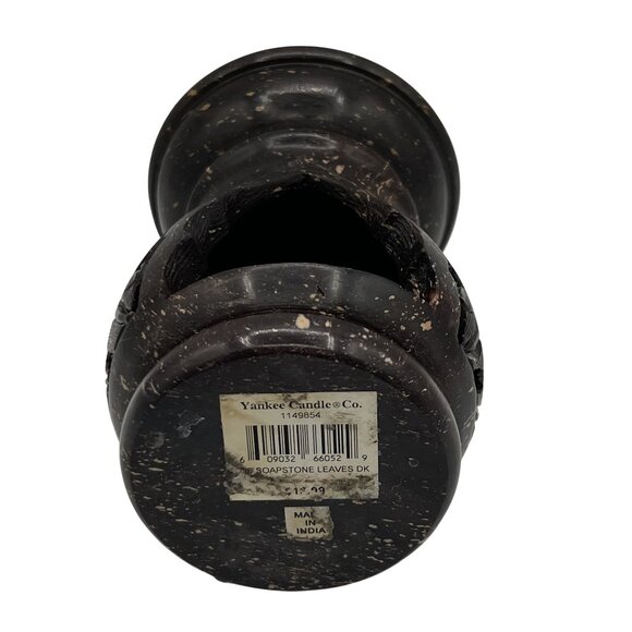 Yankee Candle Carved Soapstone 5" Oil Warmer Tea light Wax tart melts Rustic Art - Picture 3 of 14